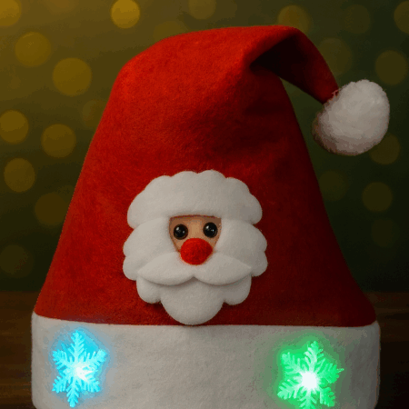 GORRO NAVIDEÑO INFANTIL CON LUZ