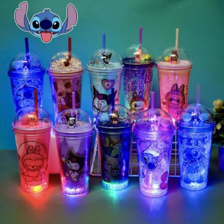 vaso  led  personajes   disney