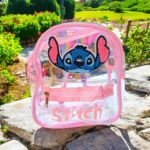 MOCHILA INFANTIL TRANSPARENTE STITCH