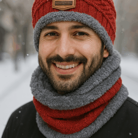 CONJUNTO DE GORRO CON BUFANDA