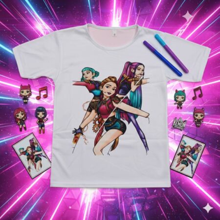 PLAYERA INFANTIL KPOP PARA COLOREAR