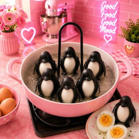 PORTA HUEVOS DE PINGUINO