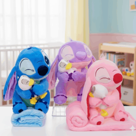 PELUCHE STITCH CON FRAZADA