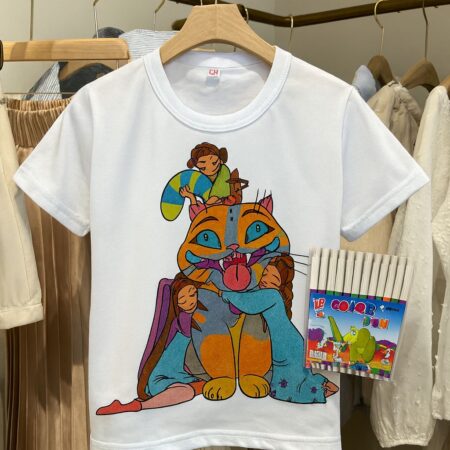 PLAYERA INFANTIL KPOP PARA COLOREAR