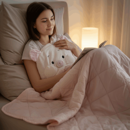 COJIN DE CERDITO CON FRAZADA