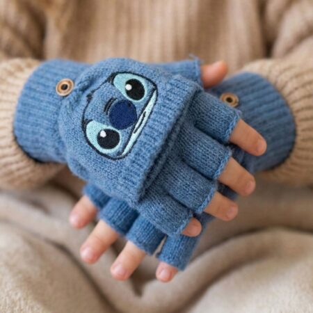 GUANTES CON CUBRE DEDOS STITCH