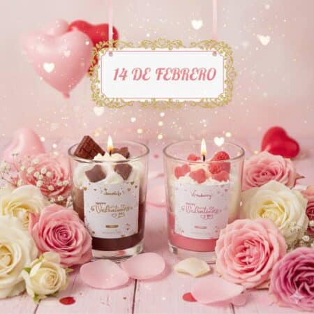 VELA DE CHOCOLATE Y FRESA