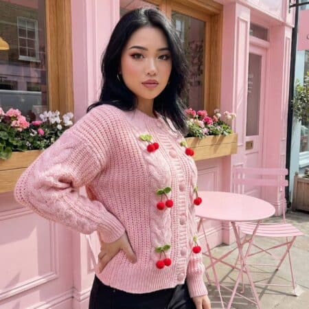 SUETER CHERRY DE PUNTO