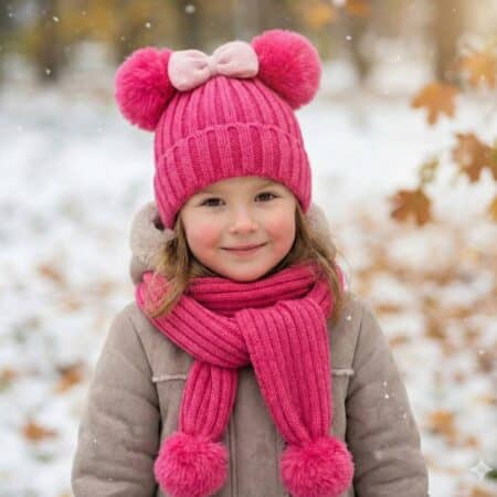 GORRO CON BUFANDA INFANTIL