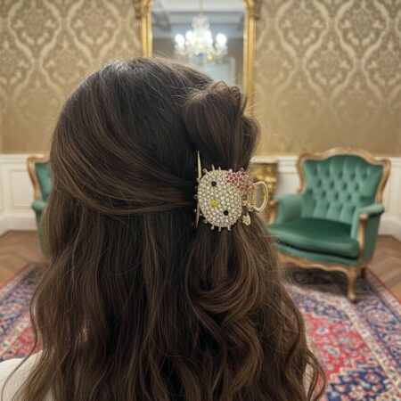 PINZA DE METAL PARA CABELLO KITTY Y KUROMI