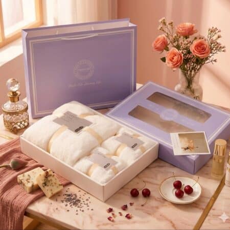 CAJA DE TOALLAS DE REGALO