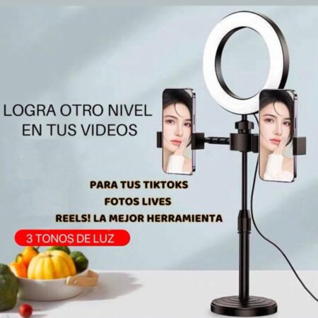 ARO DE LUZ CON DOBLE SOPORTE