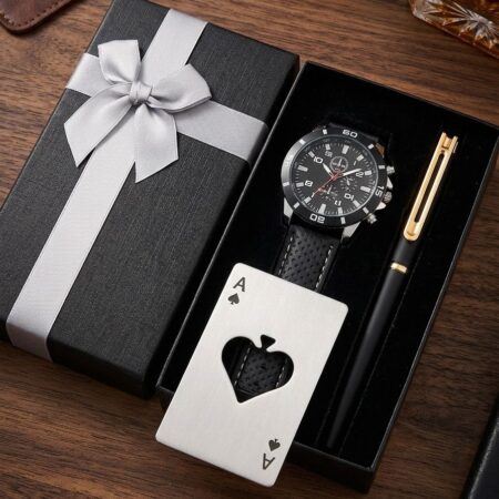 SET DE CABALLERO RELOJ, PLUMA Y DESTAPADOR