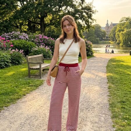 PANTALÓN RAYADO DE MUJER