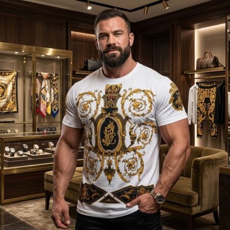 PLAYERA JUVENIL ESTILO VERSACE