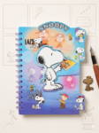 LIBRETA SNOOPY CON BROCHE Y DOBLE ESPIRAL