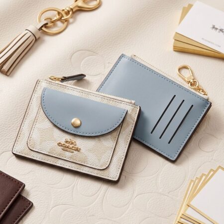 MONEDERO/TARJETERO COACH CON CAJITA (9 COLORES DIFERENTES)