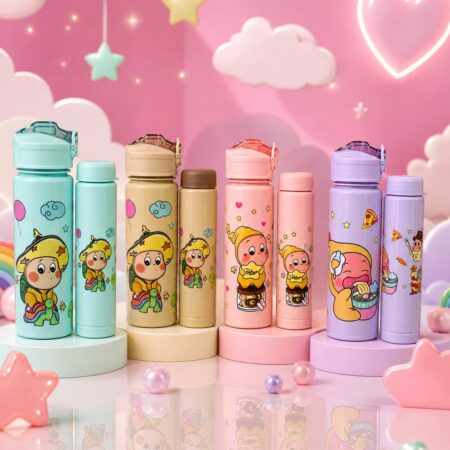 VASO DÚO KAWAII (4 COLORES DIFERENTES, CAPACIDAD 300ML Y 100ML)