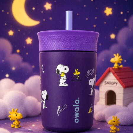 TERMO OWALA SNOOPY CON POPOTE (10 MODELOS DIFERENTES, INCLUYEN CAJA Y SU CAPACIDAD ES DE 350ML)