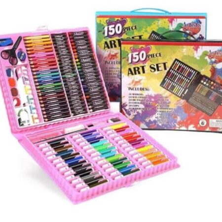 SET DE ARTE 150 PIEZAS (NEGRO, ROSA Y AZUL)