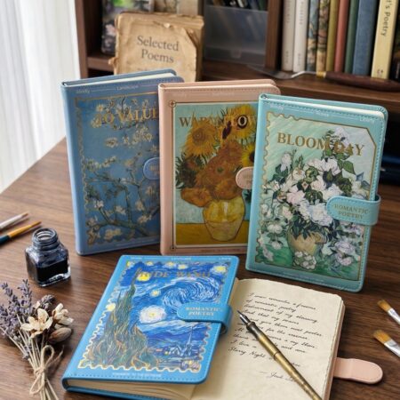 LIBRETA VAN GOGH (80 HOJAS CON DISEÑO, TAMAÑO FRANCESA)
