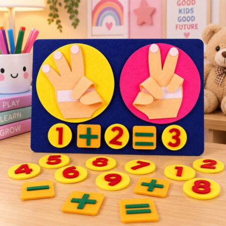 JUEGO DIDACTICO  DE FIELTRO (INCLUYE 2 PIEZAS) l 2 MODELOS SURTIDOS RELOJ Y MANOS