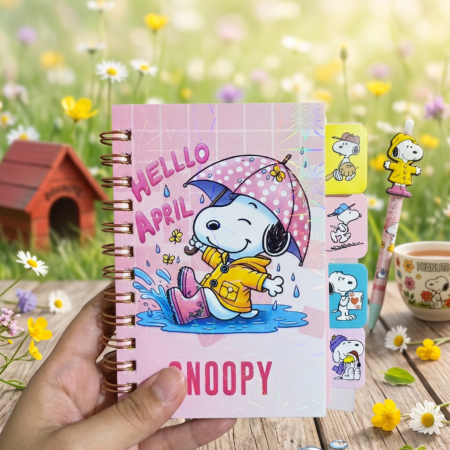 MINI LIBRETA SNOOPY CON SEPARADOR (MIDE 12CM*10CM)