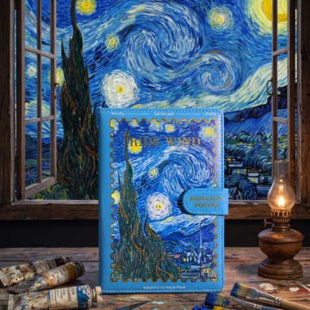 LIBRETA VAN GOGH (80 HOJAS CON DISEÑO, TAMAÑO FRANCESA)