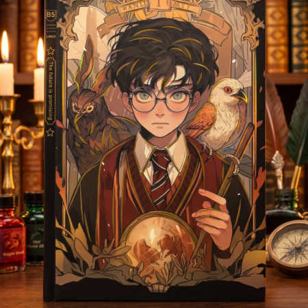 LIBRETA HARRY POTTER, HOJAS DE RAYA, PASTA DELGADA MEDIDAS 25CM*18CM
