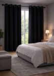 CORTINA TIPO BLACK OUT PAR (MEDIDAS 140CM*240CM, COLORES VINO, NEGRO, AZUL, GRIS Y CAFÉ)