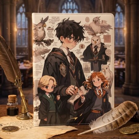 LIBRETA HATTY POTTER (PASTA TIPO ACOLCHONADA, 80 HOJAS, MIDE 26CM*19CM)