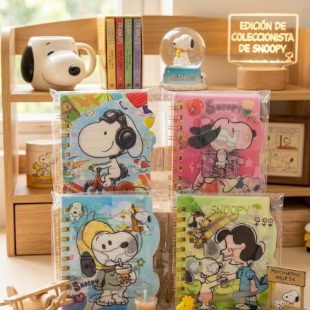 MINI LIBRETA SNOOPY CON PASTA LENTICULAR