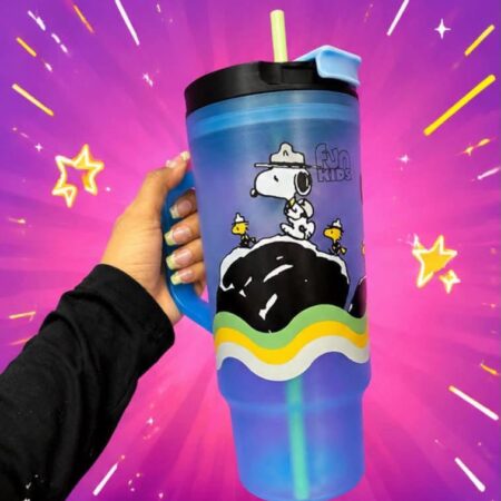 VASO DE SNOOPY CON POPOTE CAPACIDAD 30 ONZAS