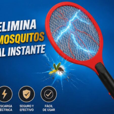 RAQUETA MATA MOSQUITOS UTILIZA PILAS, DIFERENTES COLORES