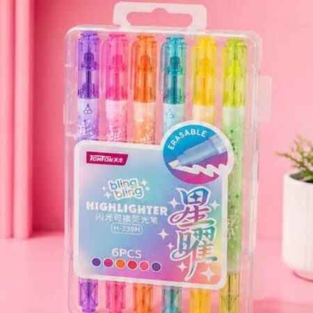 KIT DE MARCATEXTOS CON BORRADOR COLORES PASTEL