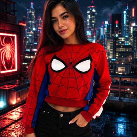 SUDADERA SPIDERMAN DE DAMA UNITALLA