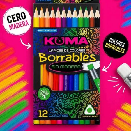COLORES BORRABLES 12 PZS