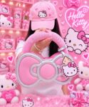 BOLSITA MOÑO HELLO KITTY (INCLUYE CORREA, AGARRADERA ESPONJOSA)