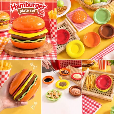 PLATO HAMBURGUESA MIDE 10CM INCLUYE 6 PIEZAS