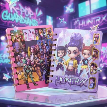 LIBRETA K POP ANIMADA CON SEPARADORES MEDIDAS 16CM*12CM