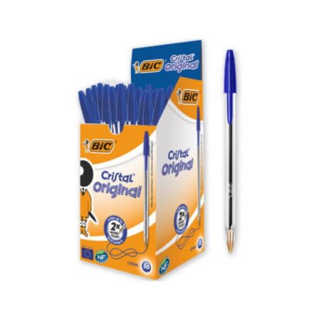 PLUMA BIC PUNTO MEDIO TINTA COLOR AZUL Y NEGRO PAQUETE CON 50 PZ