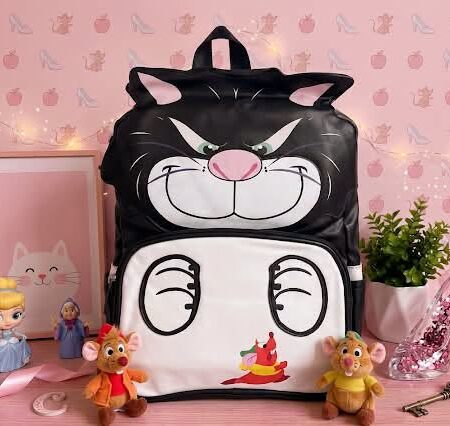 MOCHILA  GATO LUCIFER  PIEL VEGANA