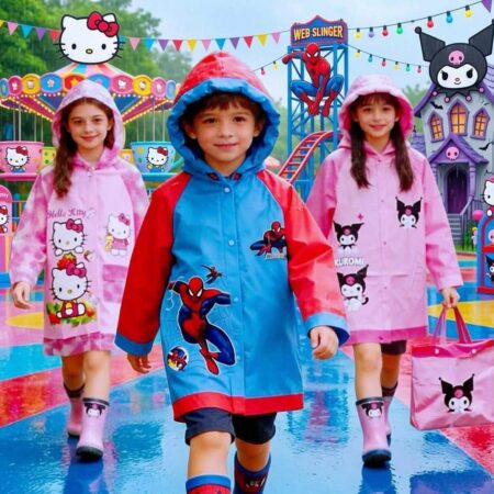 IMPERMEABLE INFANTIL DIF PERSOANJES (STICH , FROZEN , CAPITAN AMERICA, CAPIBARA , MICKEY MOUSE,PIKACHU Y ANGELA )