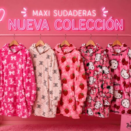 MAXI SUDADERA  FELPA JUICY Y PERSONAJES