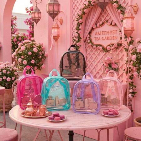 BOLSA TRANSPARENTE MEDIDAS 22CM*26CM 5 COLORES DIFERENTES
