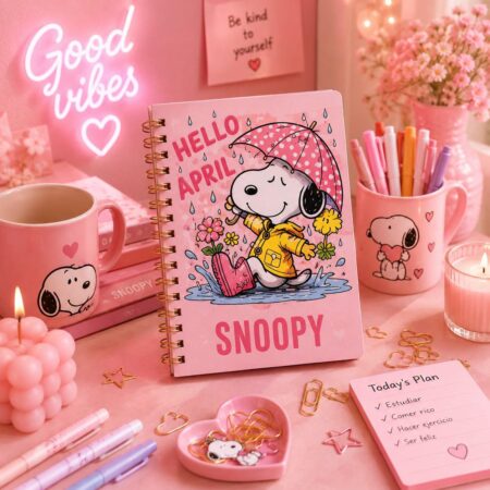 LIBRETA SNOOPY DOBLE  ASPIRAL RAYA  PROFESIONAL