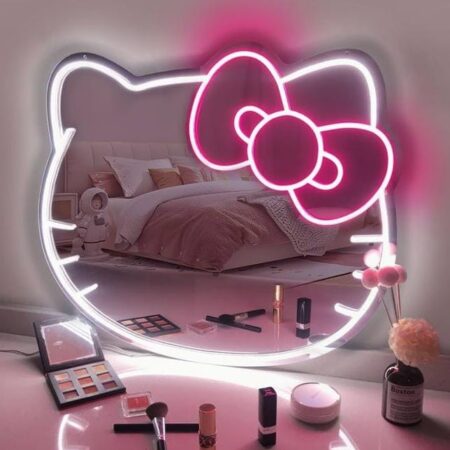 ESPEJO HELLO KITTY LED MEDIDAS 40 X 32 CM