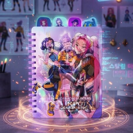 LIBRETA RAYA CON SEPARADORES HUNTRIX  ANIMADA  TAMAÑO FRANCESA