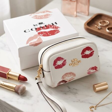 MONEDERO  COACH  DE LINEA incluye cajita  15x13 cm