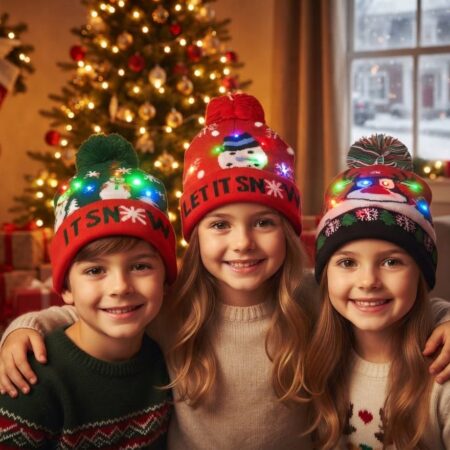 GORRO NAVIDEÑO LED